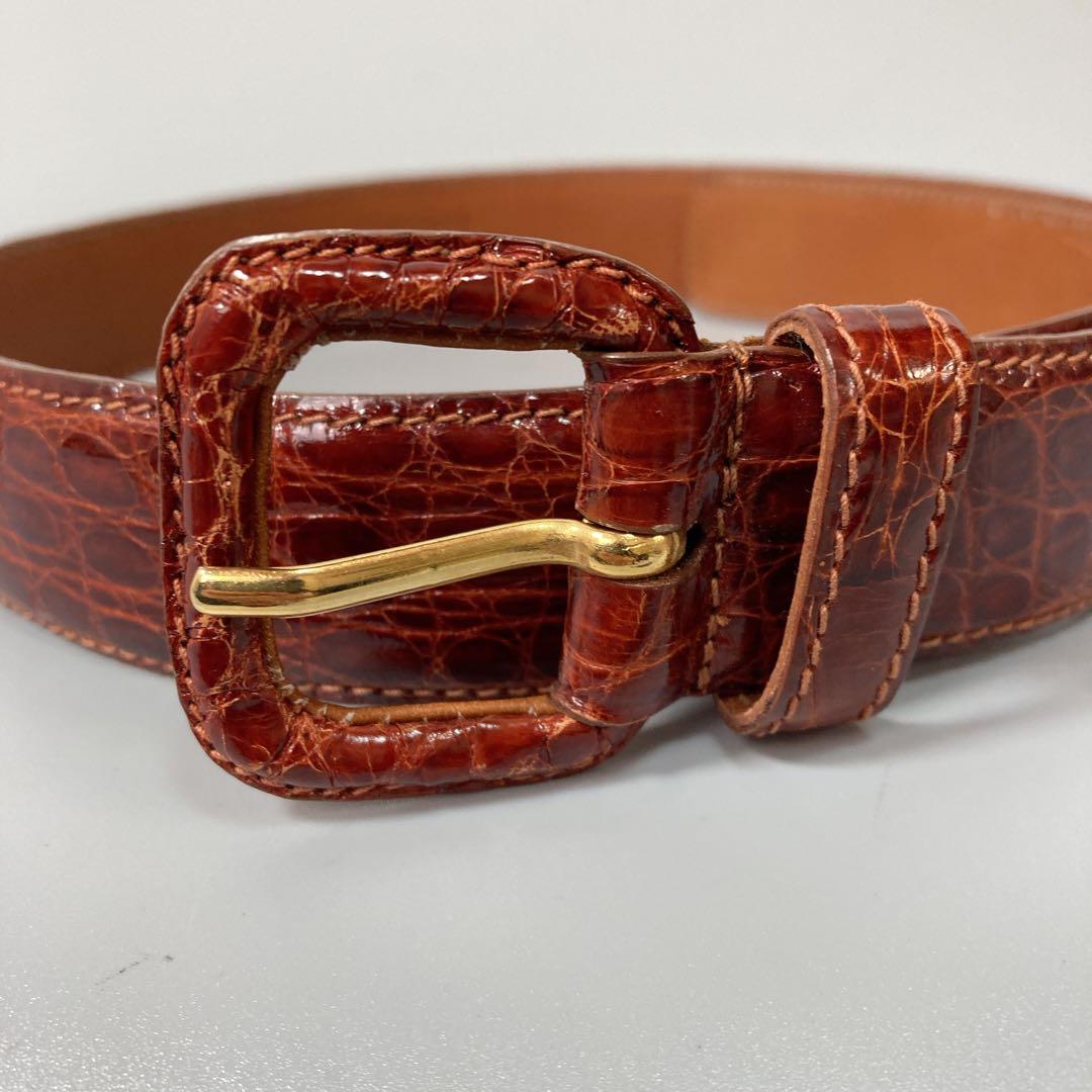 PRADA プラダ クロコダイル ベルト レザー ワニ革 70/28
