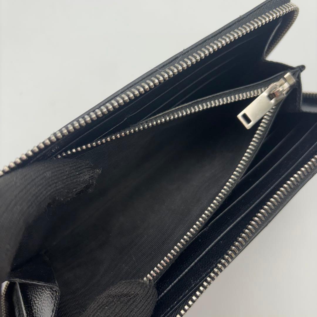 ✨美品✨サンローラン　長財布　ラウンドファスナー カサンドラ　ブラック　黒