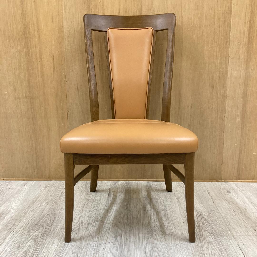 【カリモク】本革　ダイニングチェア　ハイバック　椅子　B