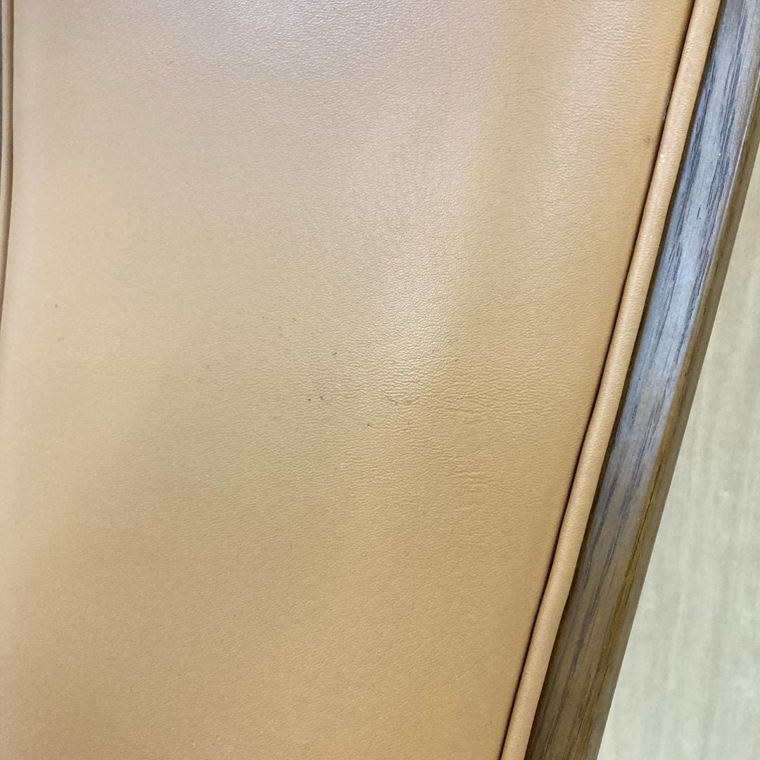 【カリモク】本革　ダイニングチェア　ハイバック　椅子　B