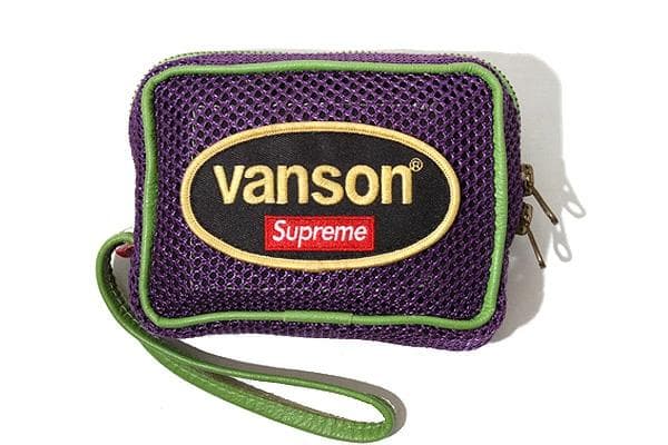 シュプリーム Vanson Leathers メッシュ ウエストバッグ