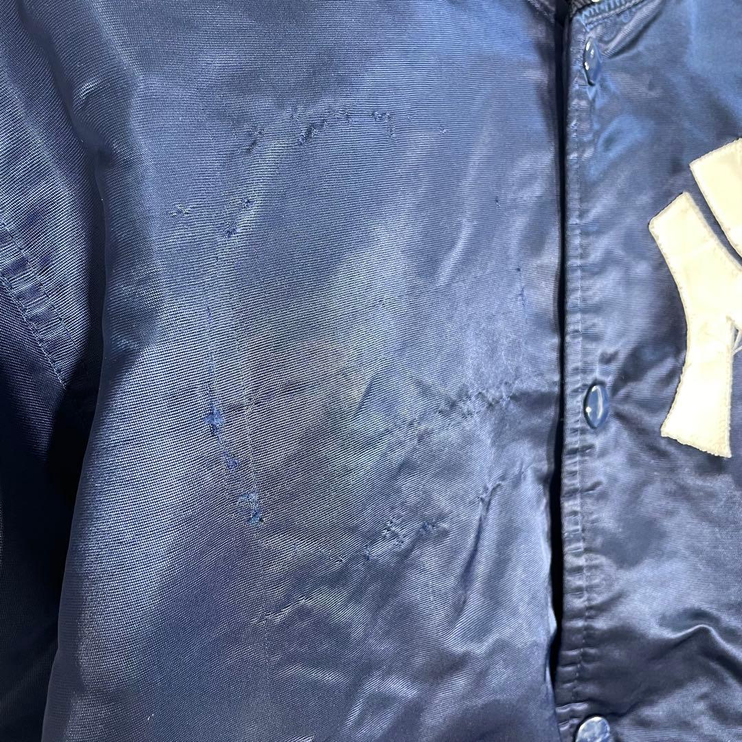 【希少】MLB スターターブルゾンスタジャンジャケットヤンキースネイビー　刺繍