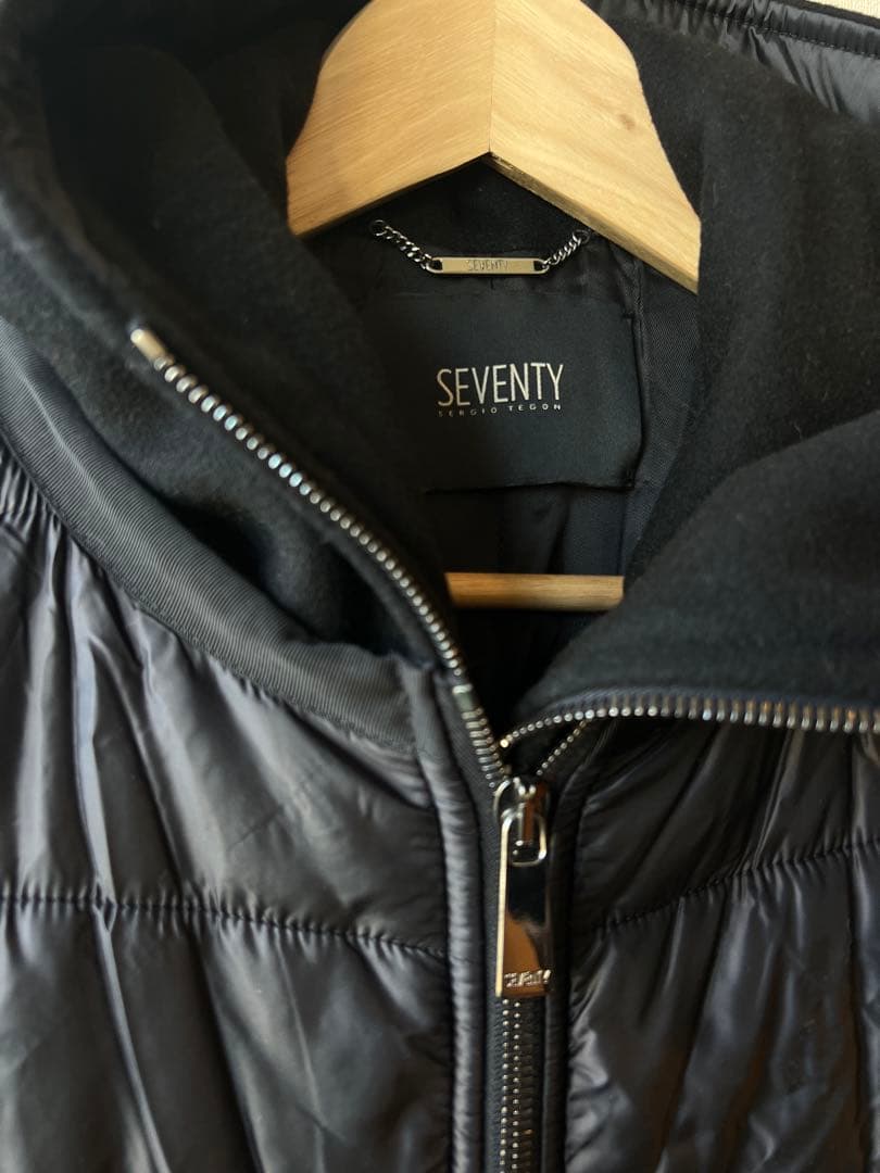 12/22まで値下げ‼️SEVENTY ブラック ダウンベスト付き44