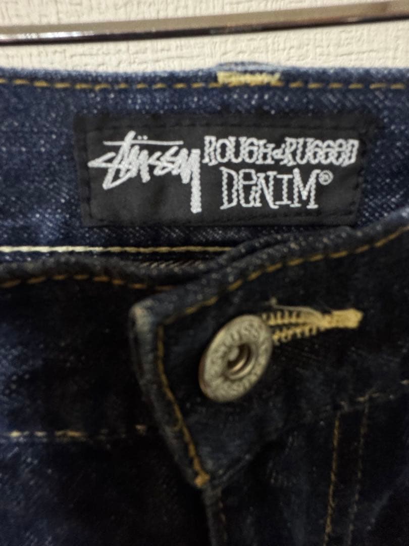 STUSSY バックペンキロゴ デニムパンツ サイズ34 希少 90s