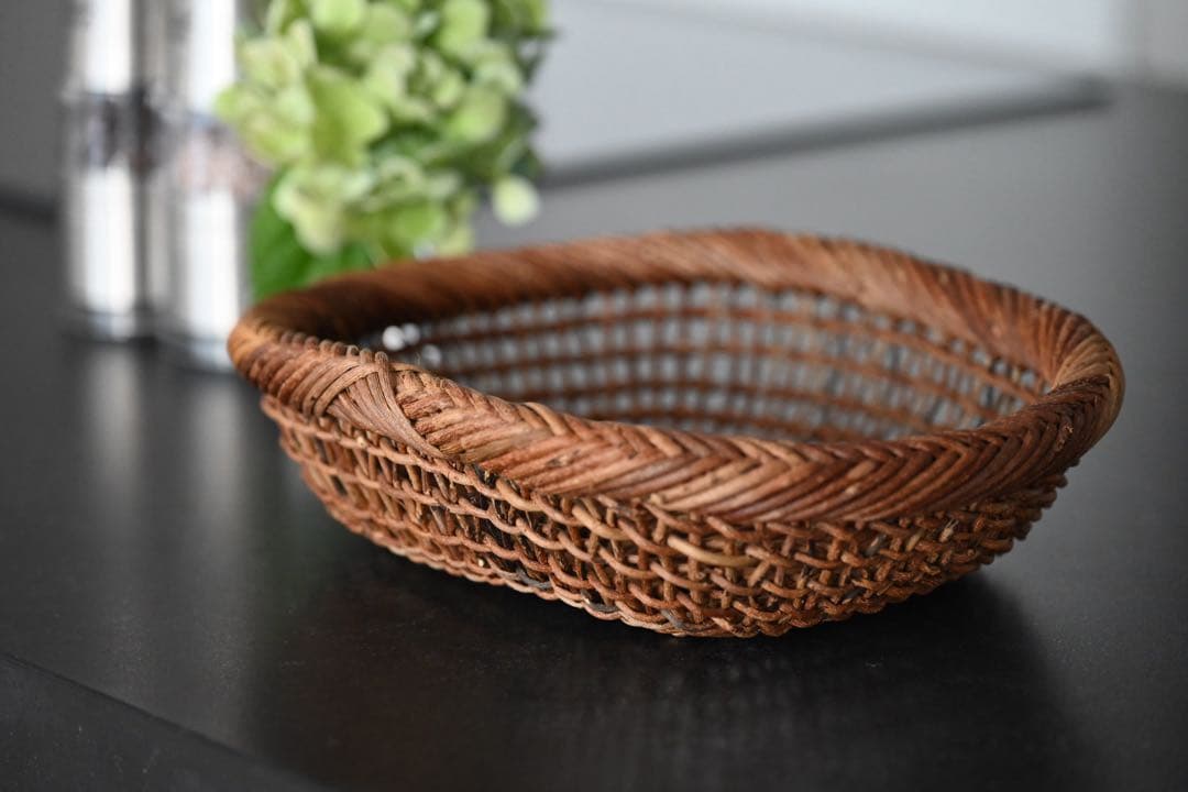 【中川原信一】あけび籠 パン籠 平籠