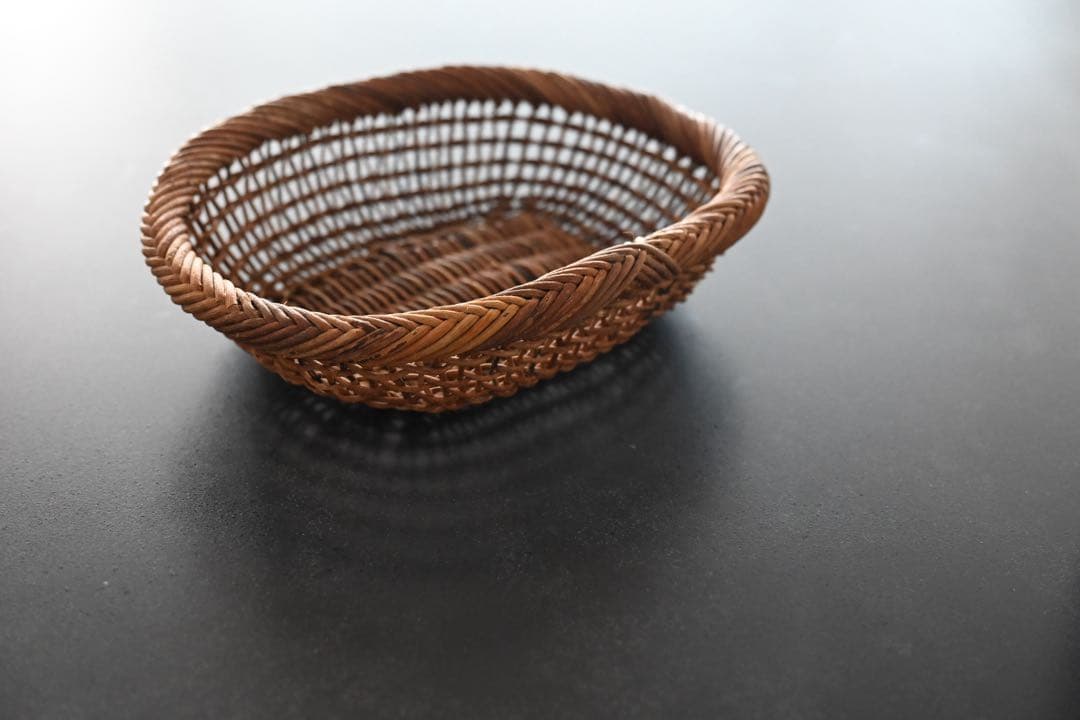 【中川原信一】あけび籠 パン籠 平籠