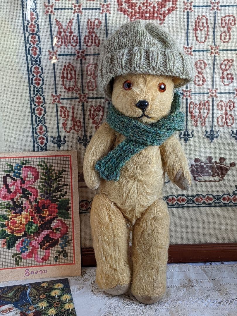 【n】アンティークベア　アンティークテディベア　イギリス　ペディグリー