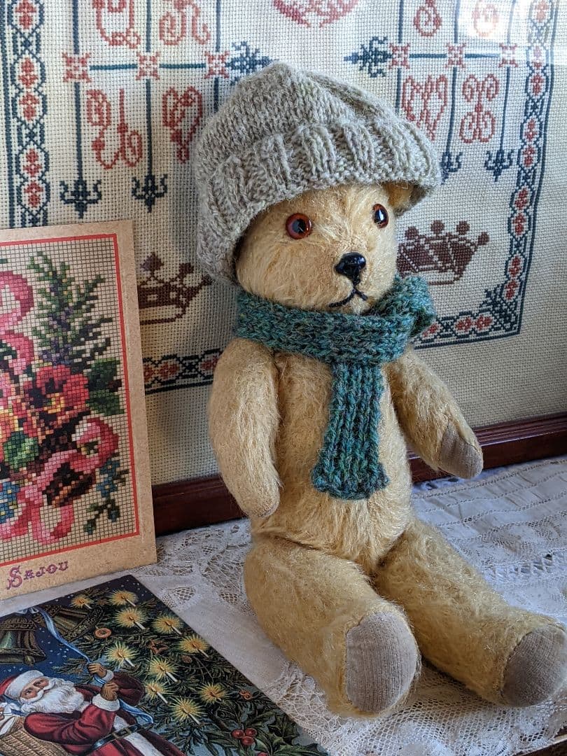 【n】アンティークベア　アンティークテディベア　イギリス　ペディグリー