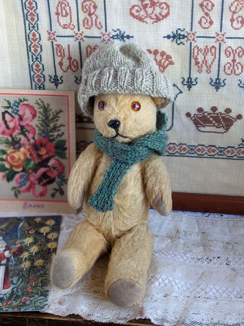 【n】アンティークベア　アンティークテディベア　イギリス　ペディグリー