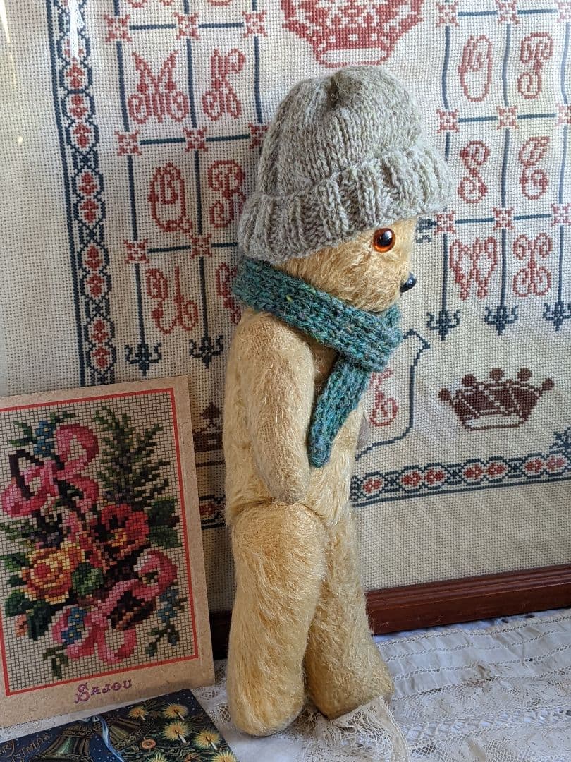 【n】アンティークベア　アンティークテディベア　イギリス　ペディグリー