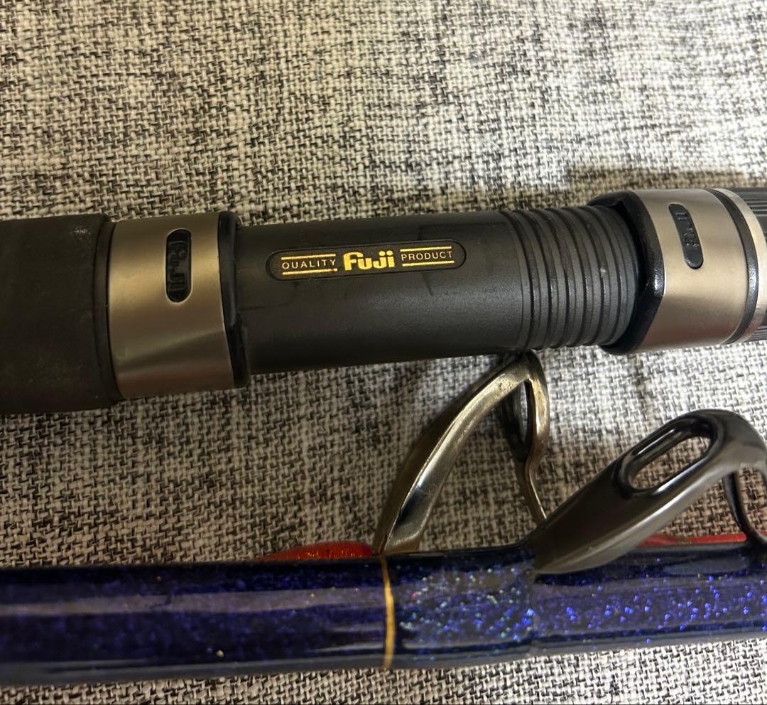 大物用　船竿 青 赤 付け替え可能　2本セット