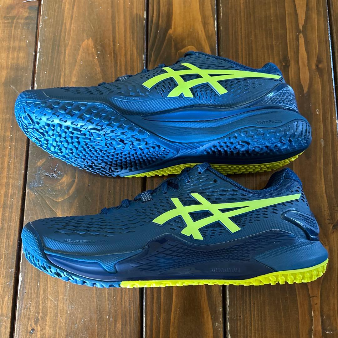 アシックス　メンズテニスシューズGELRESOLUTION9OC オムニクレー