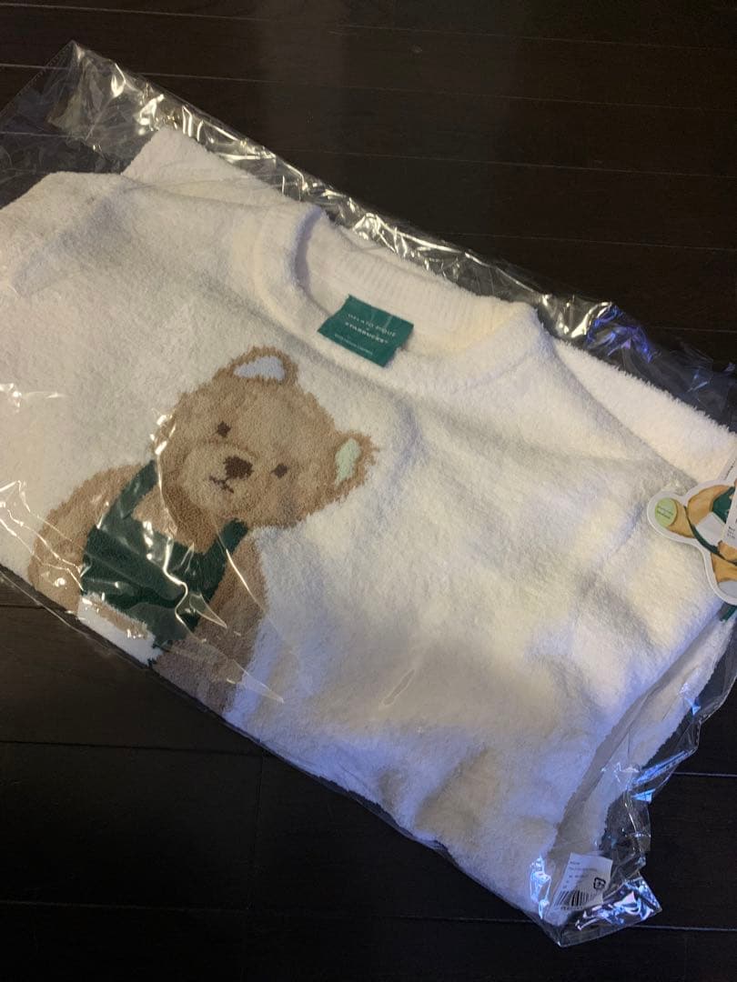 ジェラートピケ　スタバコラクマ刺繍フワフワルームウェア