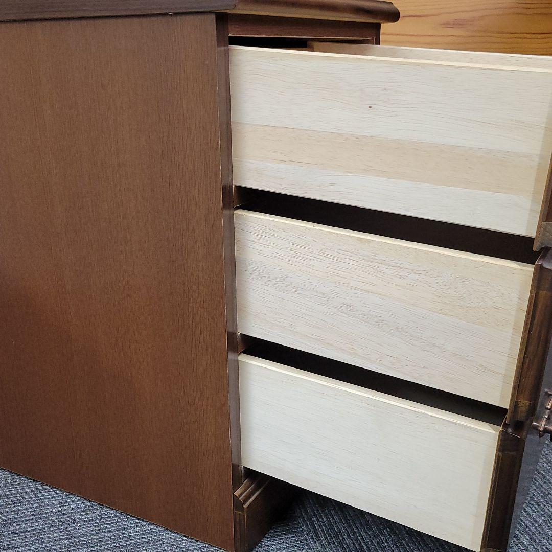 アンティーク調 木製 3段 ミニチェスト サイドチェスト ①