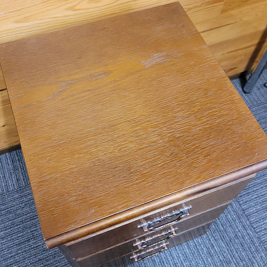 アンティーク調 木製 3段 ミニチェスト サイドチェスト ①