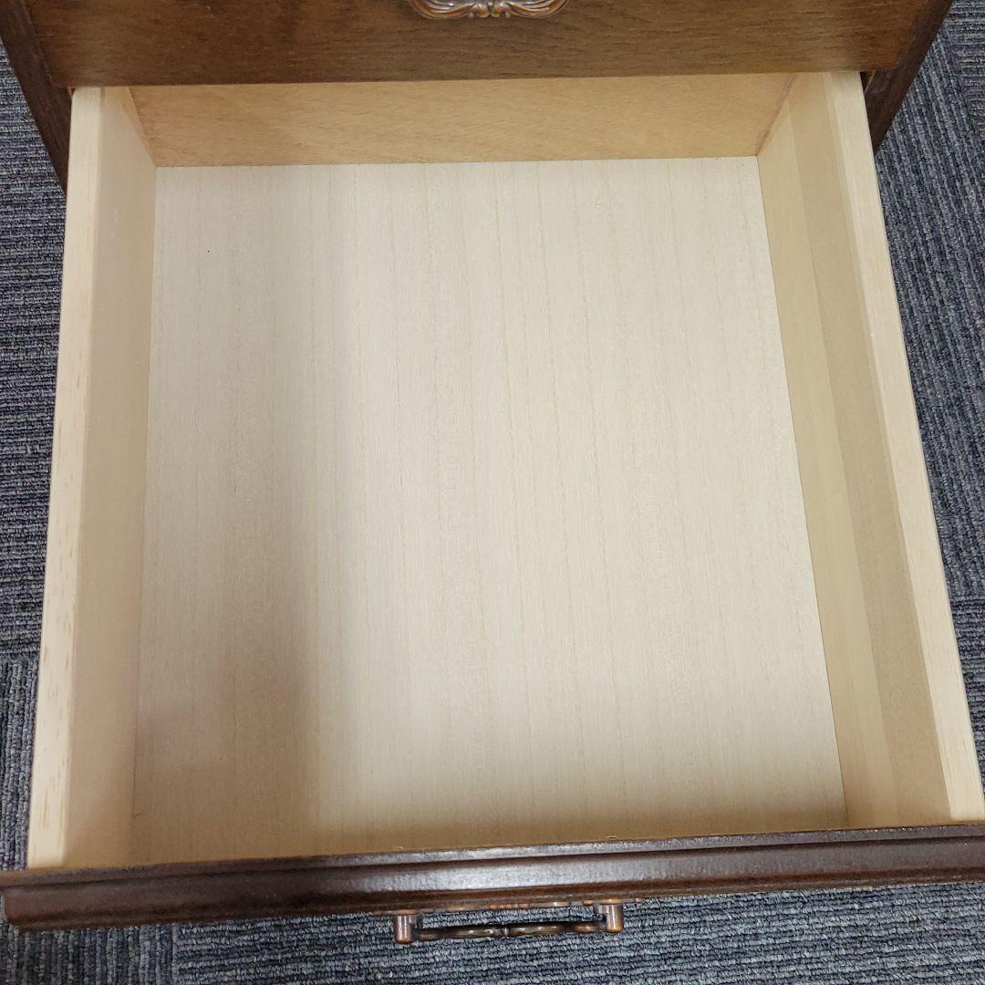 アンティーク調 木製 3段 ミニチェスト サイドチェスト ①