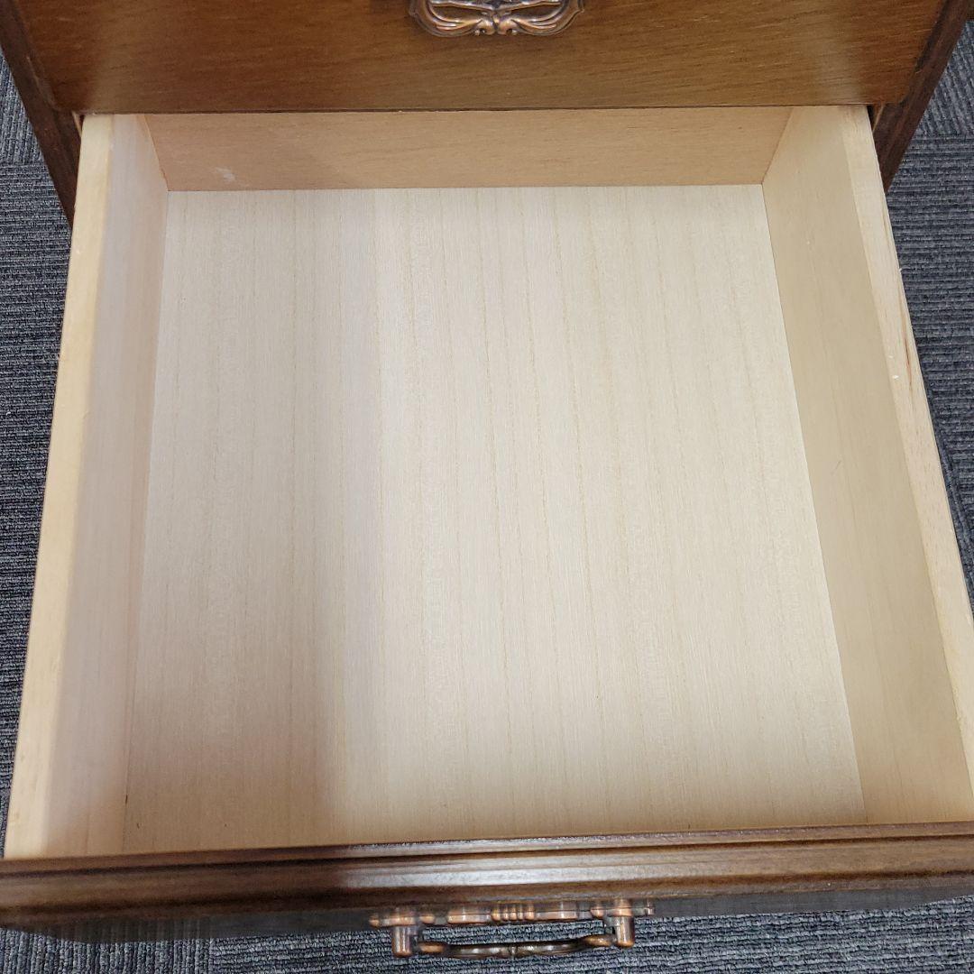 アンティーク調 木製 3段 ミニチェスト サイドチェスト ①