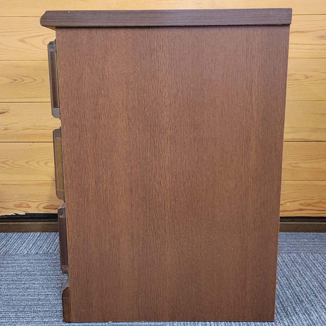 アンティーク調 木製 3段 ミニチェスト サイドチェスト ①