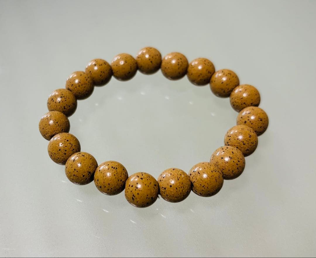 「万病の薬石」北投石 ブレスレット径１６ｃｍ（証明書付き）１０mm珠