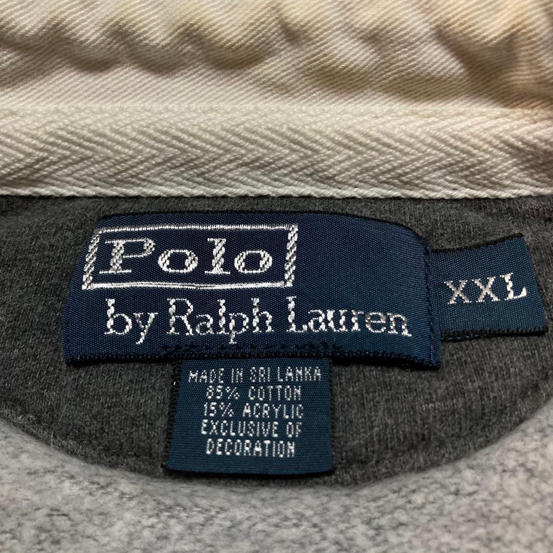PolobyRalphLauren RugbyShirt 刺繍 90s XXL - メルカリ