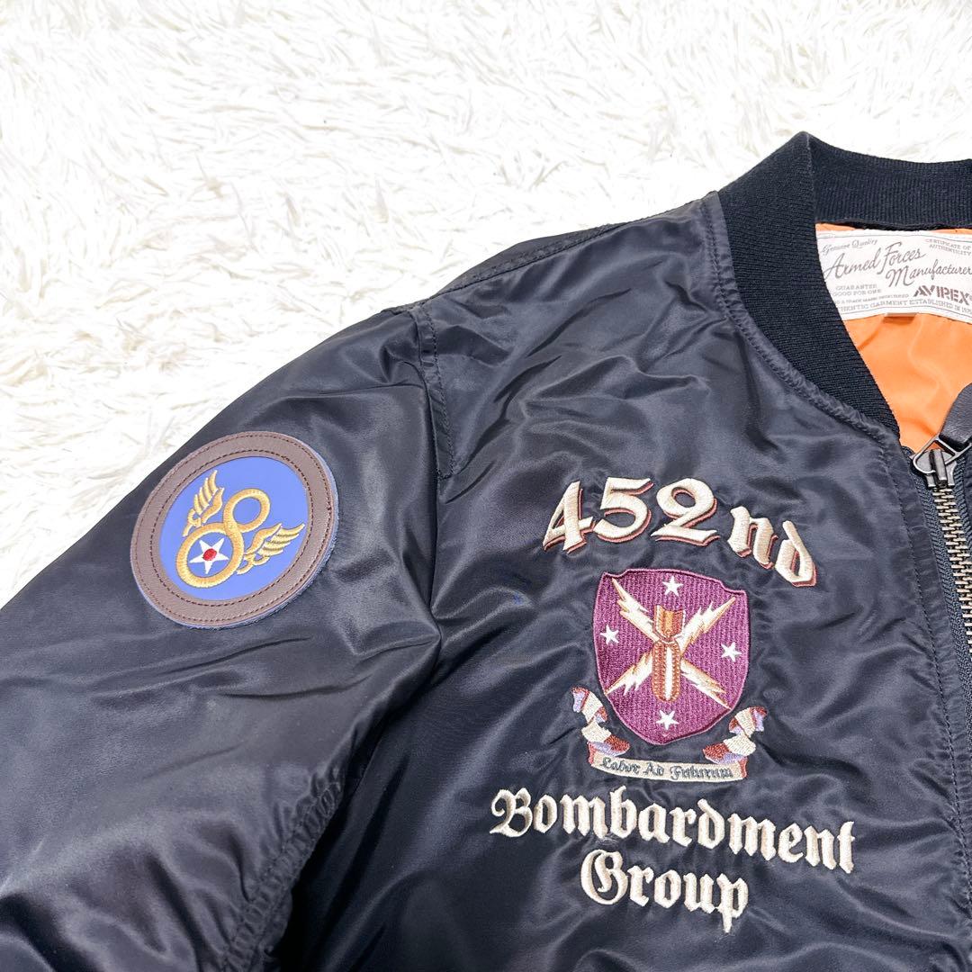avirex MA-1 452nd 未使用級　フライトジャケット　ワッペン　3L