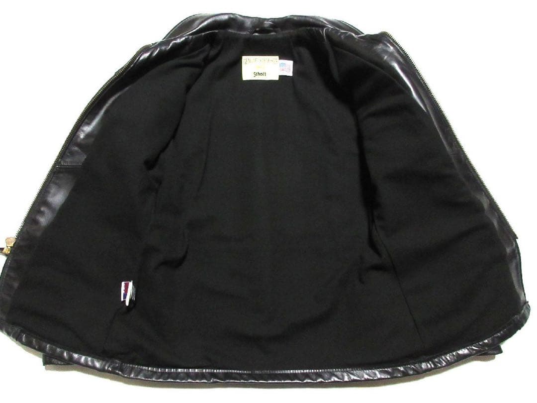 未使用級Schott 699H/7142 ショット レザー ジャケット 40 黒 - メルカリ