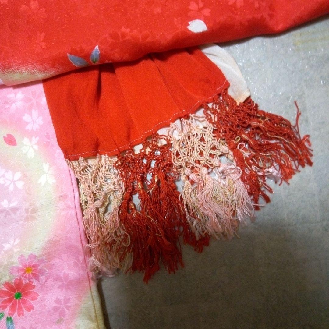 【七五三7歳～ハーフ成人式】可愛らしいピンク系振袖フルセット