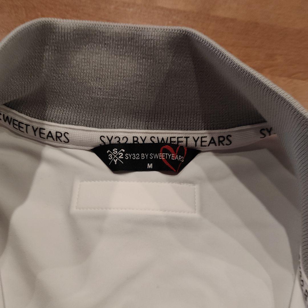 ホワイト グレー ジップアップジャケット