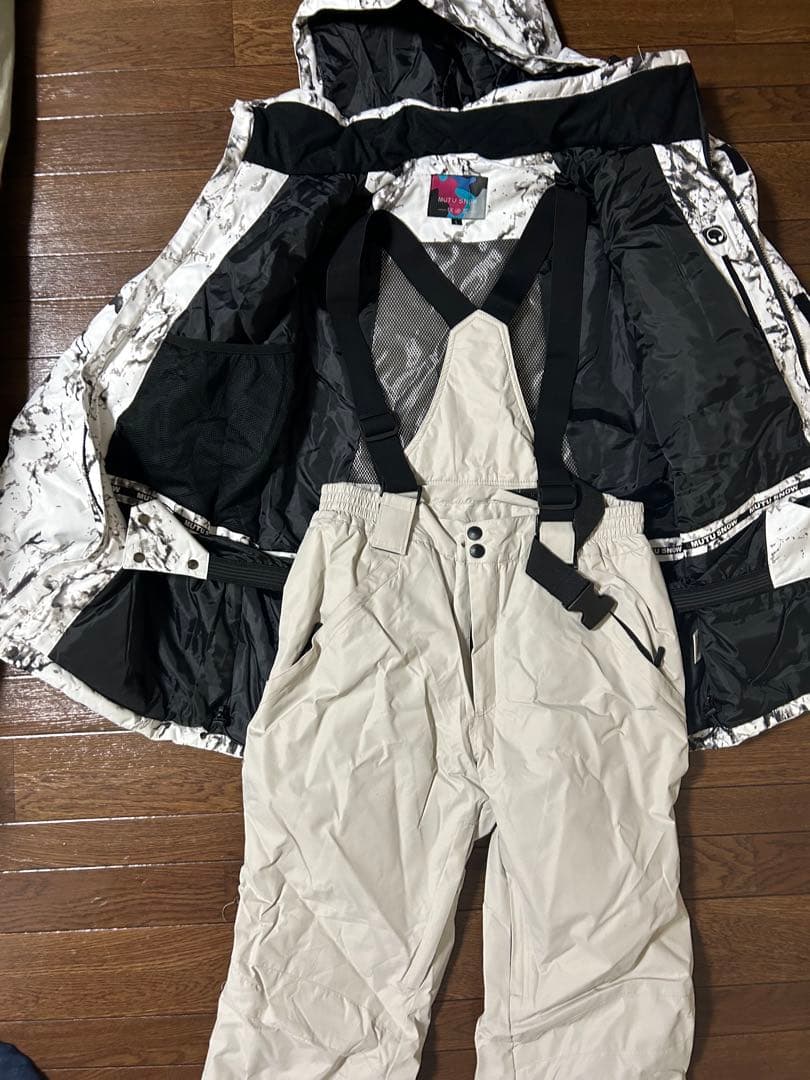 スノーボードウェアセット ホワイト/ブラック