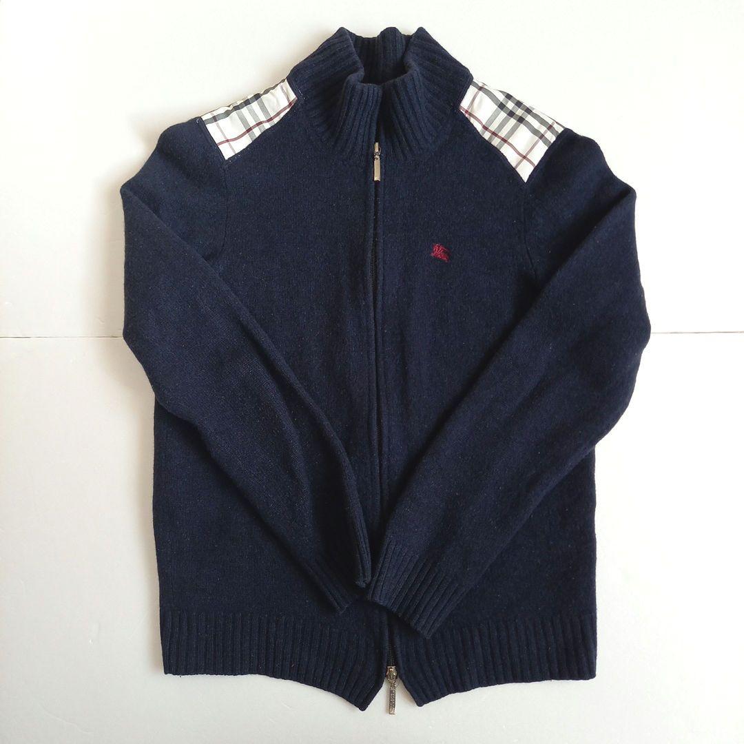 土日限定セール☆バーバリーブラックレーベル★カシミア混 ニットノバチェック【L】