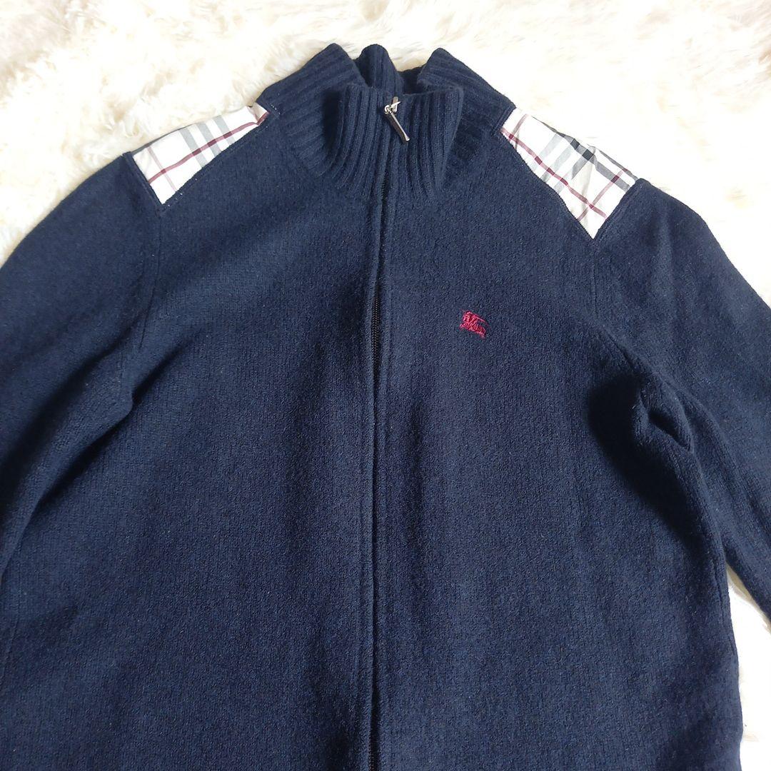 土日限定セール☆バーバリーブラックレーベル★カシミア混 ニットノバチェック【L】