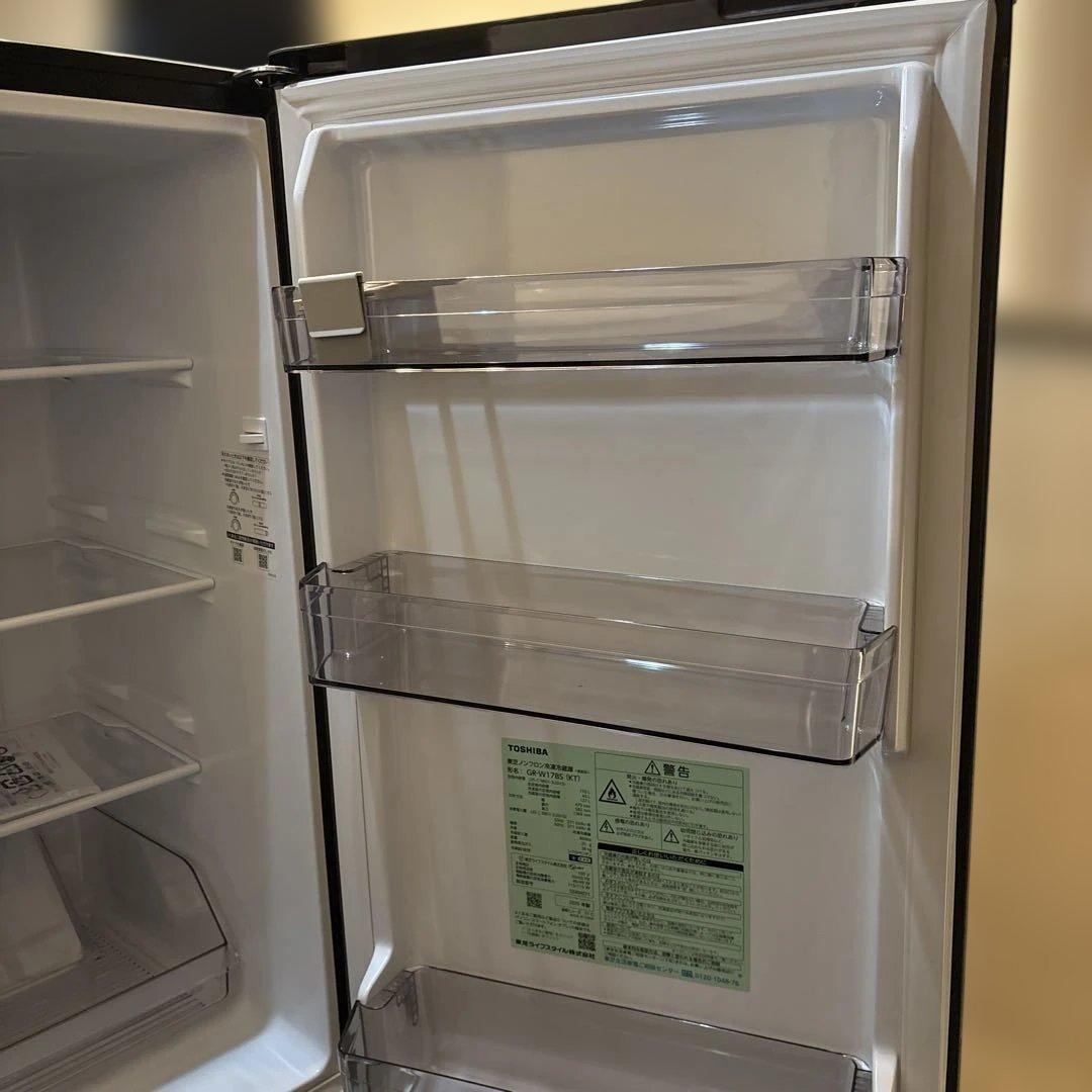 TOSHIBA/美品/2025年製/冷蔵庫/170L/GR-W17BS(KT)