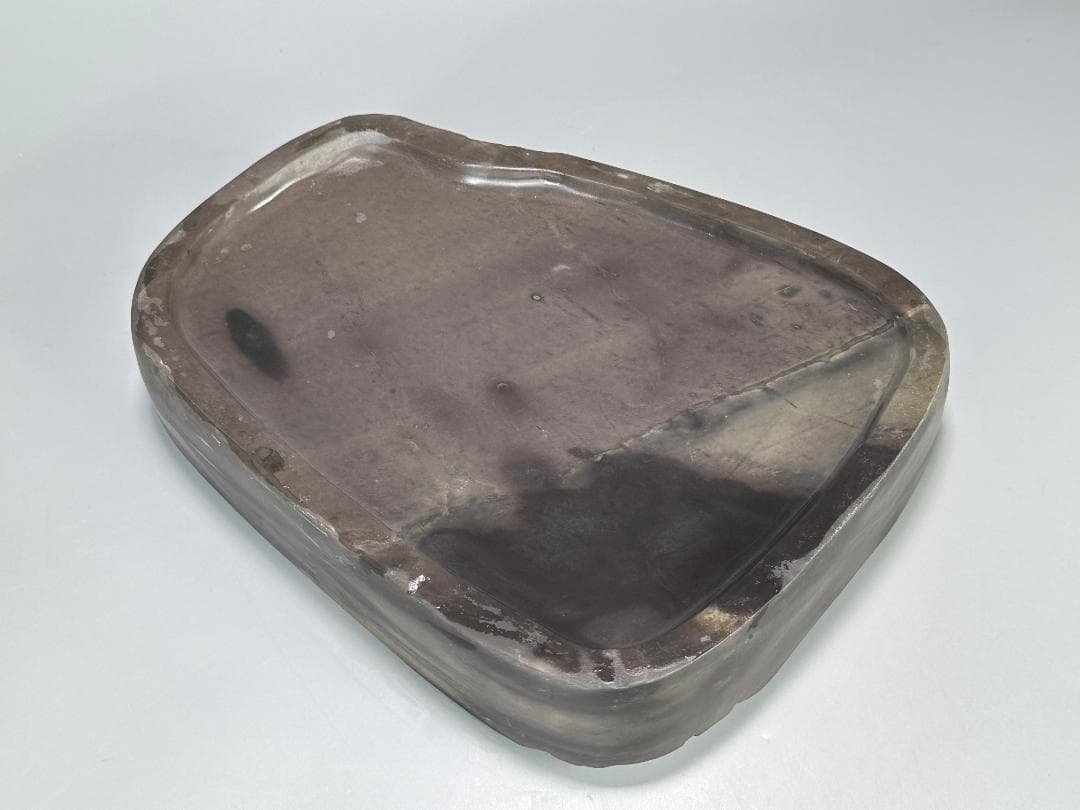 中国美術　書道具　文房具　硯　梅花鳥文端渓硯　唐物　古物　時代物　大振