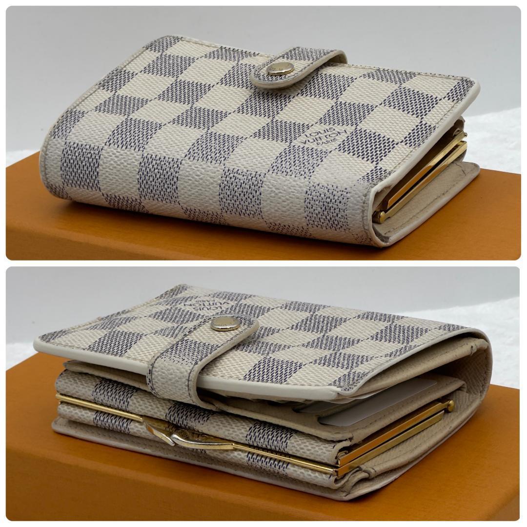 ルイヴィトン ダミエ アズール ヴィエノワ 二つ折り がま口 財布 新型