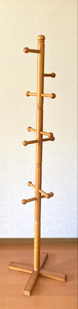 昭和レトロ 木製 ポールハンガー ハンガーラック コートハンガー 上着掛け