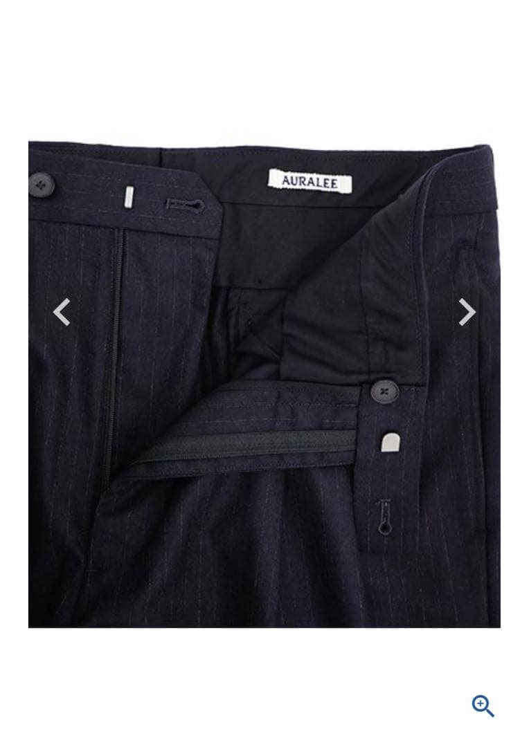 【AURALEE】WOOLFULLINGFLANNEL STRIPESLACKS