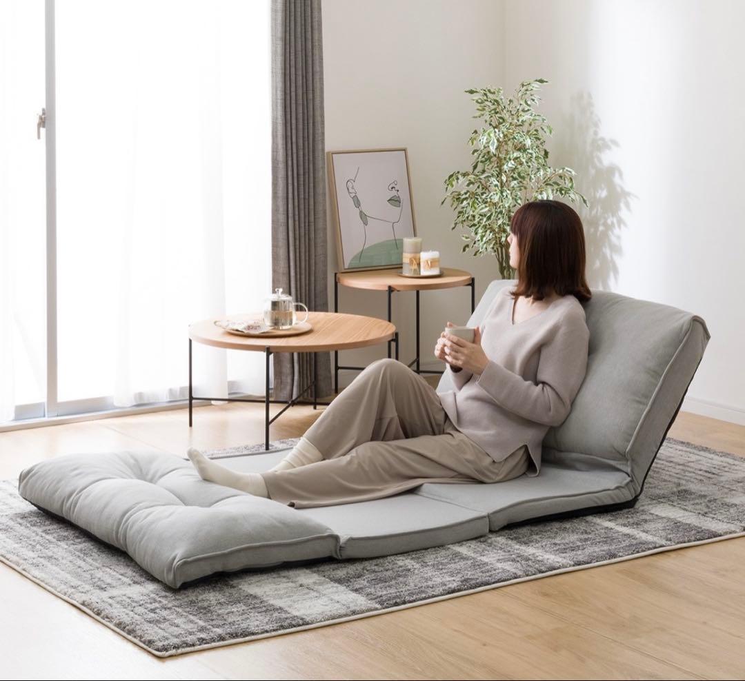 ブラウン 折りたたみ式ソファベッド