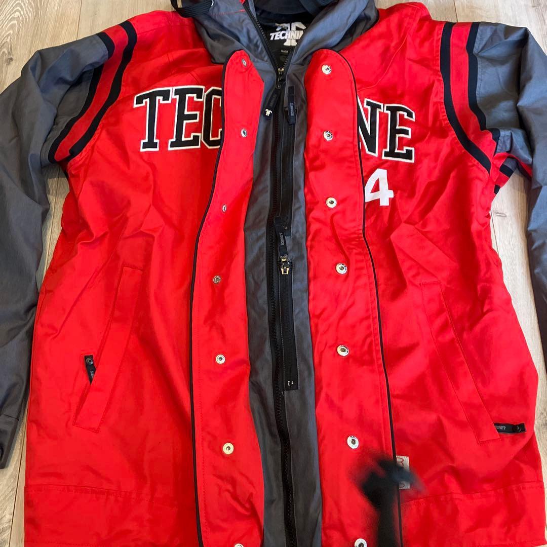 technine テックナイン　スノーボードウェア　 L ベースボール　赤