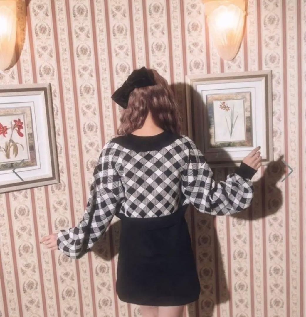 バブルス BUBBLES リボンカーデニットワンピース - メルカリ