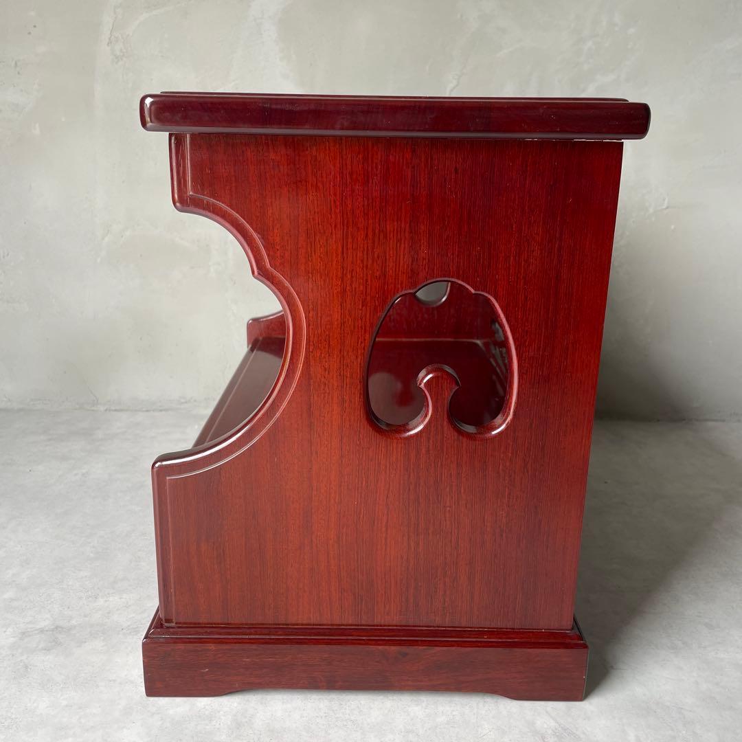 カリモク 唐木家具 和風 電話台 抽斗 引き出し付き サイドボード 小型