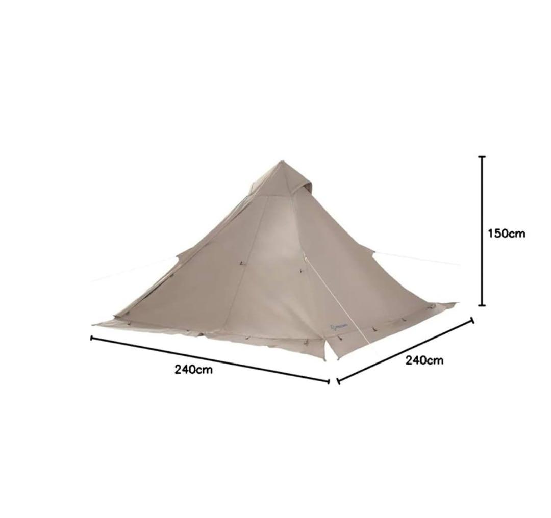 TCコットンテント　バンブーテーブル　竹　1人用 ソロキャンプセット　ワンポール