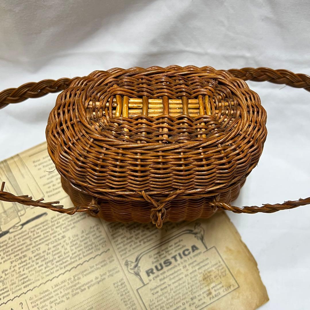 フランス アンティーク パニエ バスケット ラタン　籐編みかご ドールパニエ