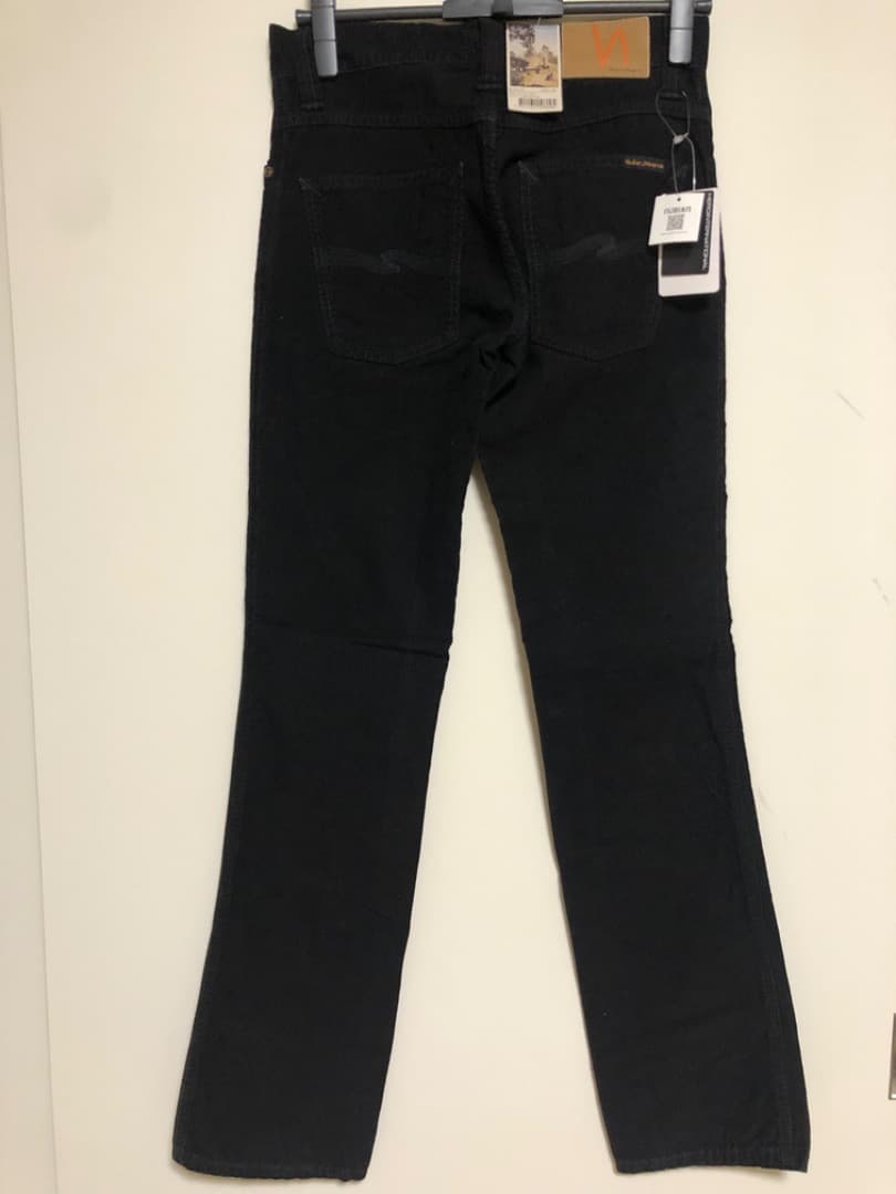 新品 NudieJeans SLIM JIM W28L32 ブラックコーデュロイ