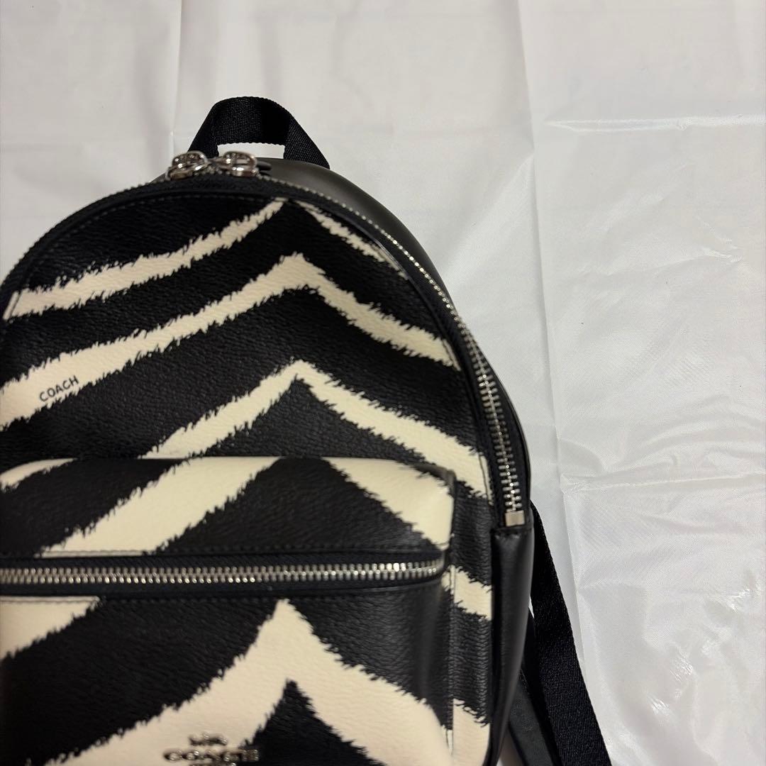 【美品】　COACH コーチ　リュック　バックパック　ゼブラ柄　F39033