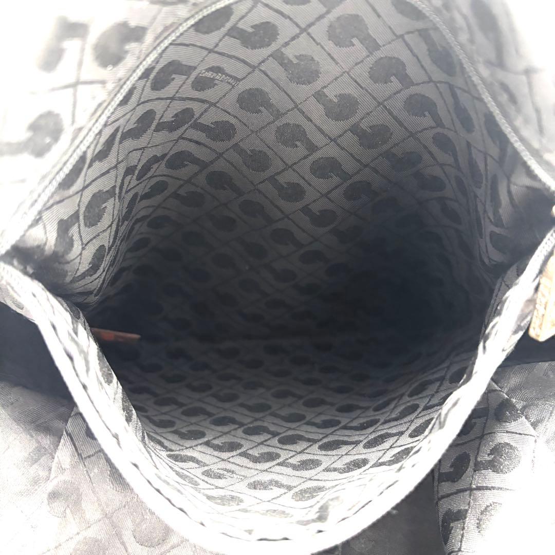 美品 ゲラルディーニ ソフティ 2way ハンドバッグ リュック 総柄 ネイビー