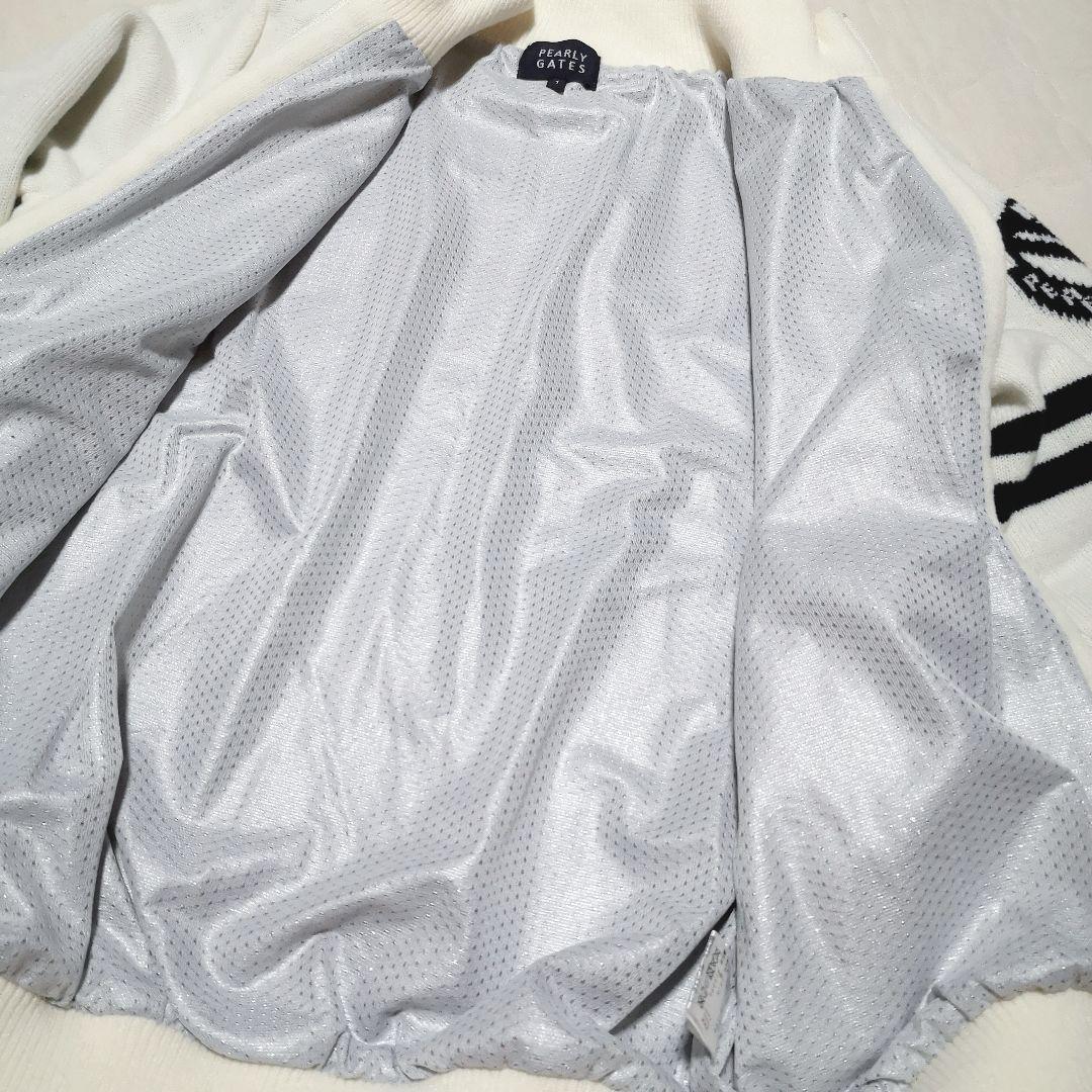 PEARLY GATES★ジップニットブルゾン白1マーク&ロナアルチビオビームス