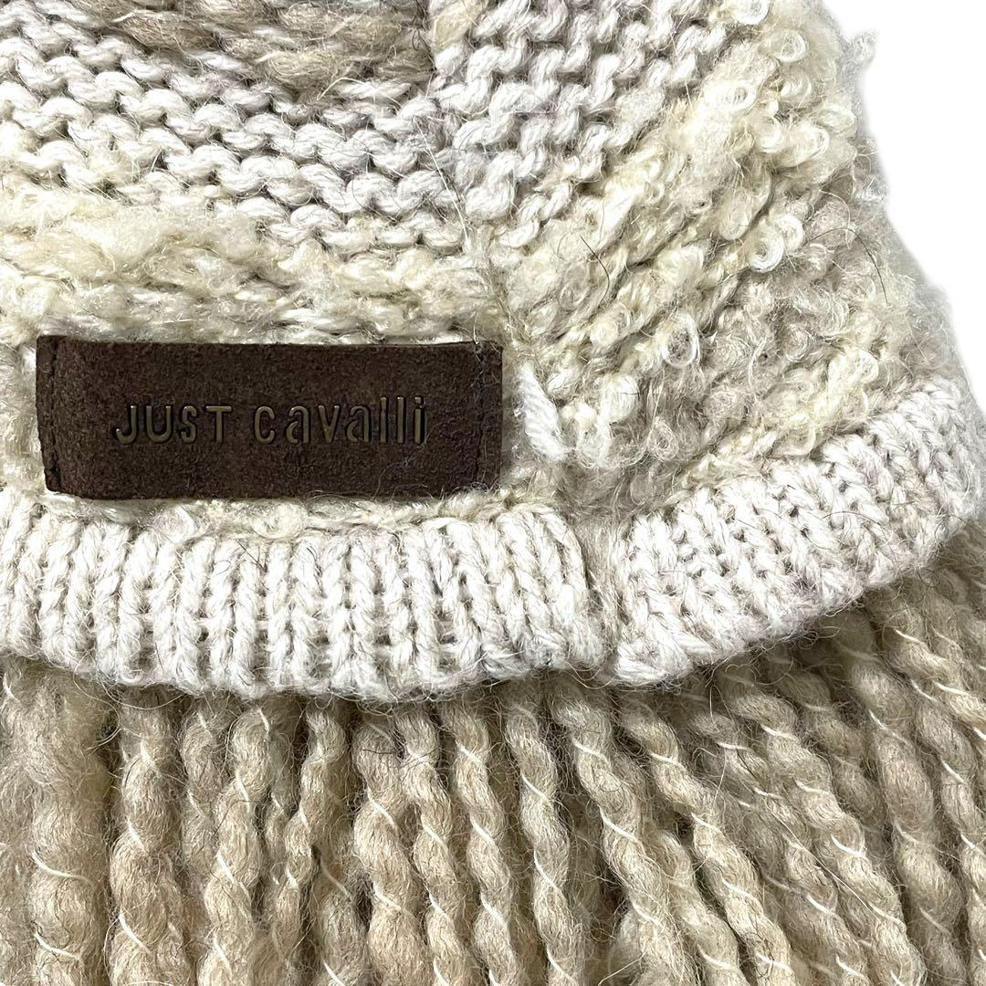 Just Cavalli /ニットポンチョ パーカー 38 ベージュ系 a535