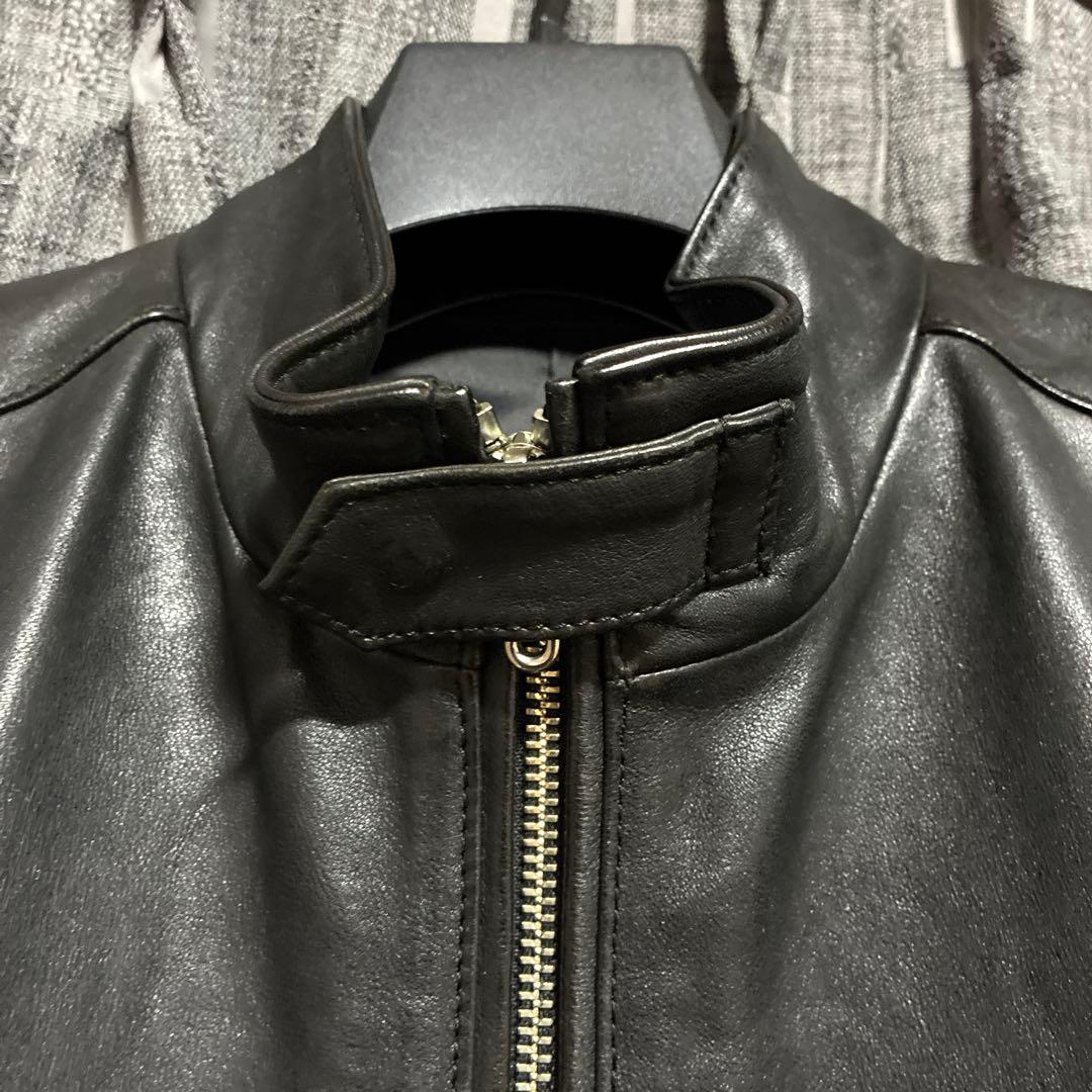 5351プールオム シングルライダースジャケット サイズ46 ブラック