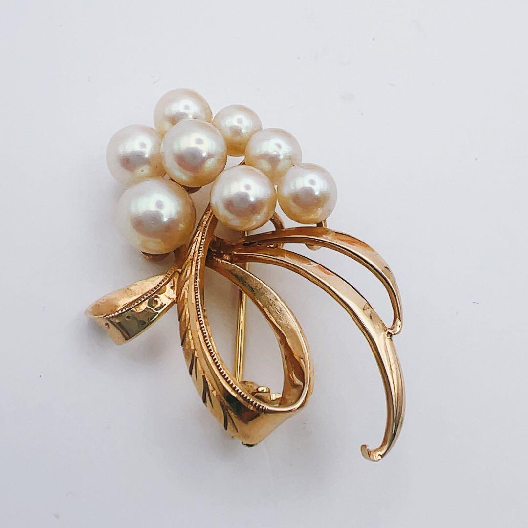○田崎真珠　ブローチk14