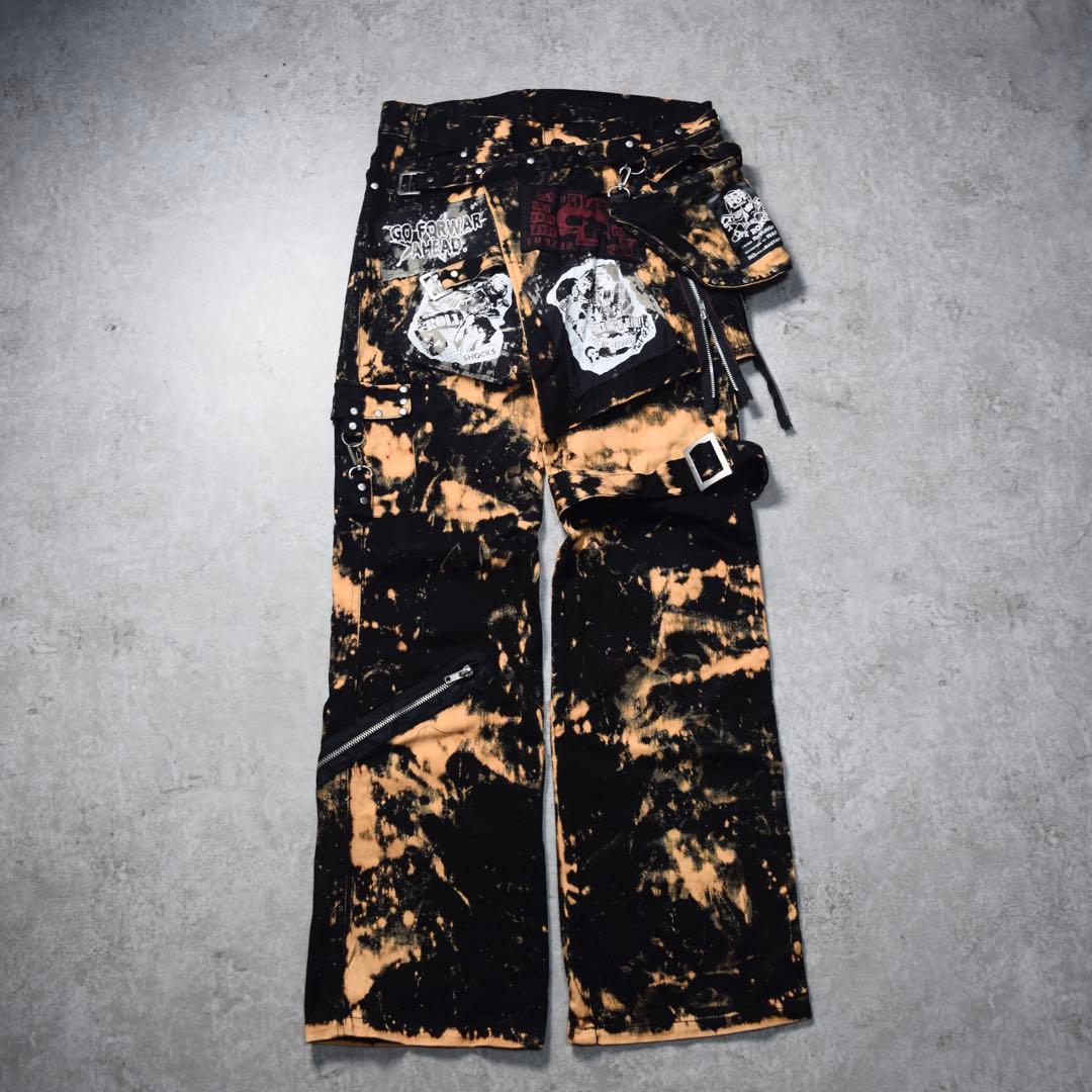 パンツ SEX POT ReVeNGe Bleached Bontage Pants